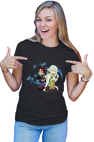OEM Tricou dama Goblin Slayer Elf Kimetsu no Yaiba Tanjirou