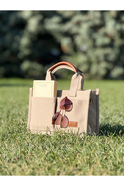 Store Жіноча сумка з натуральної тканини канвас, ручна та через плече - міні-сумка для щоденного використання