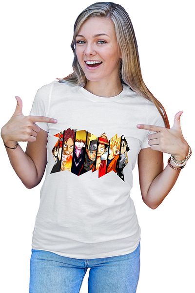 OEM Tricou dama Fairy Tail Naruto Bleach One Piece