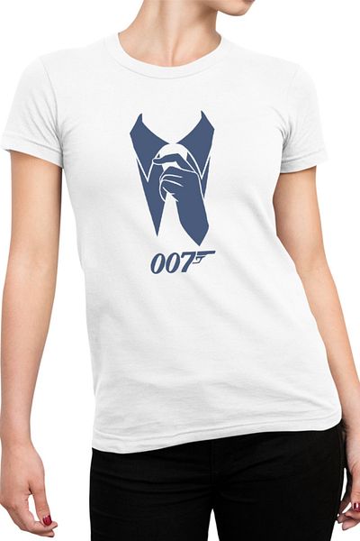 OEM Tricou dama James Bond White Collar Ian Fleming MI5