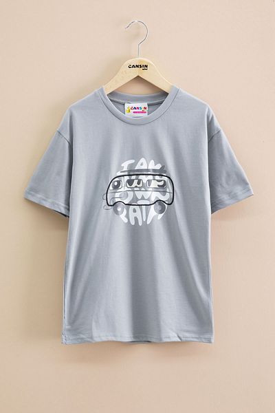 Cansın Mini Καπνιστό αυτοκίνητο με στάμπα Crew Neck Boy κοντομάνικο μπλουζάκι 20923