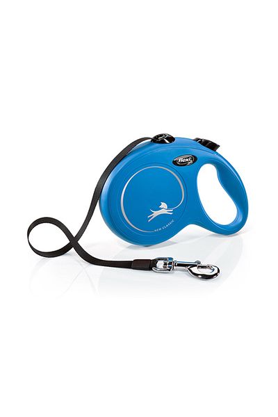 Flexi New Classic Stripe Automatic Dog Walking Collar Large Blue 5 Mt
