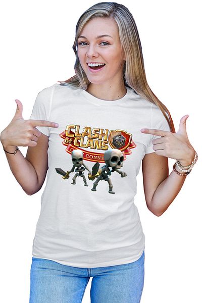 OEM Tricou dama Clash of Clans Skeletons Team Tank Sword Fighters Logo