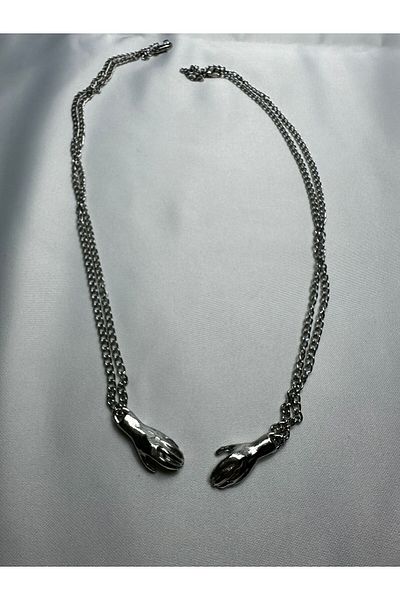 Mutenaura Hugging Hands Necklace (2 Magnetic Pendants)