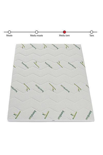 BEST SLEEP Topper Mattress Best Sleep H7 cm polyurethane foam, 160X200 cm, Removable Bamboo cover