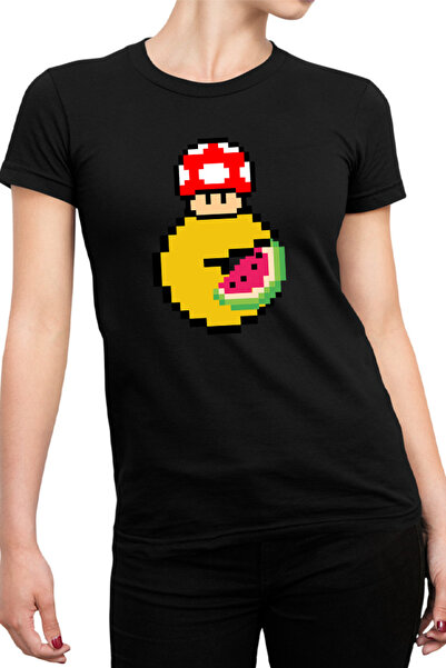 OEM Γυναικείο T-shirt Pac Man Mario Minecraft Watermalon Slice