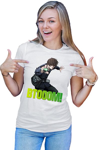 OEM Tricou dama Btooom! Sakamoto Ryouta Student Trick Anime Action Gore