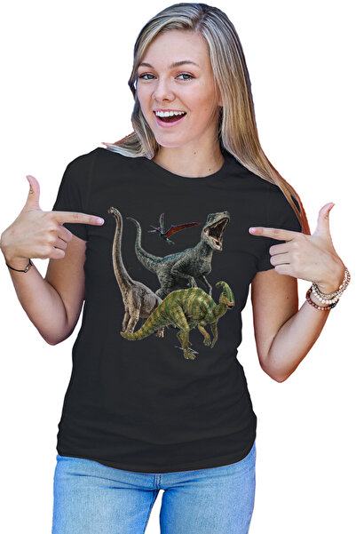 OEM Tricou dama Jurassic Park Dinossaurs Fly Terrestrial Dangerous