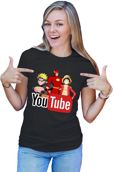 OEM Tricou dama The Flash Naruto One Piece Anime Cartoon