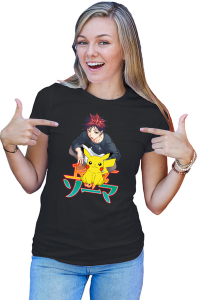 OEM Tricou dama Food Wars Soma Pikachu Sit Pet Japan