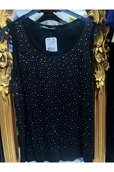 Butik Ayseba Women's Zero Sleeve Stone Blouse