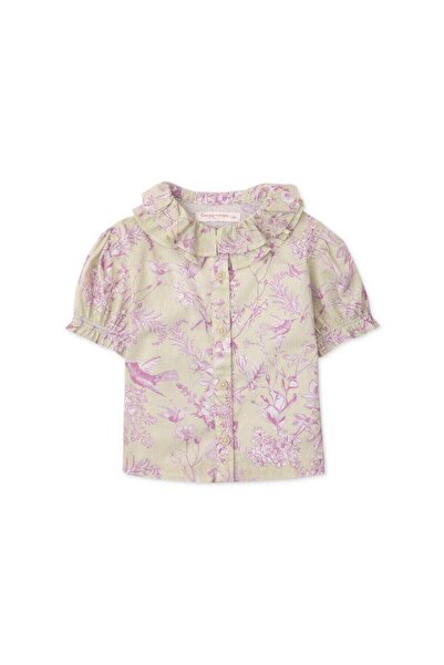 Gingersnaps بلوزة مطبوعة بأزرار أمامية للبنات