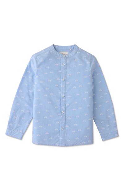 Gingersnaps Boys' Long Sleeve Zip Pattern Shirt