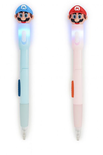 Bittox Lighted Super Mario Figure 0.7 mm Tip Pen - Ideal for Gifts and School