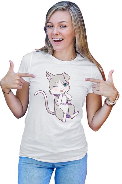 OEM Re Zero Emilia's Cat Kawaii Magic Action Paranormal Women's T-shirt