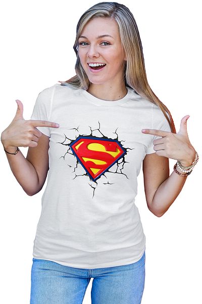 OEM Tricou dama Superman Logo Emblem Erou Legendar