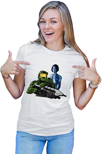 OEM Tricou dama Halo The Master Chief Spartan Cortana Guardian