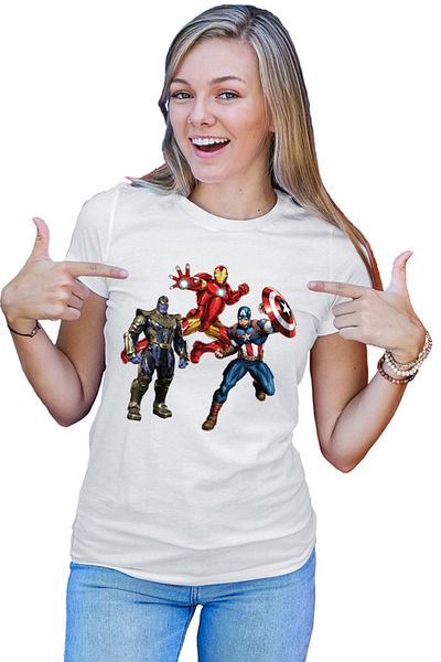OEM Tricou dama Captain America Iron man Jump Thanos Machine Action Toy