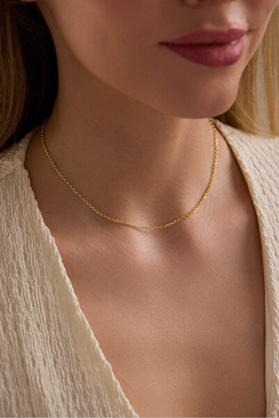 Tufanlar Kuyumculuk 14 Ayar Doç Zincir Altın Zincir Kolye (1.80 mm)