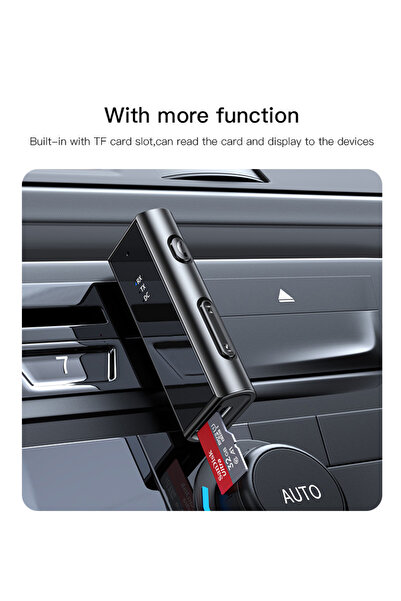 Yesnıce 2'si 1 arada Kablosuz Adaptör 3,5 mm Ses AUX Adaptörü Bluetooth 5.1 Verici Alıcı Araba İçin