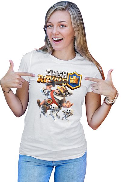 OEM Tricou dama Clash Royale Skeleton Full Team Aggresive Plan Game