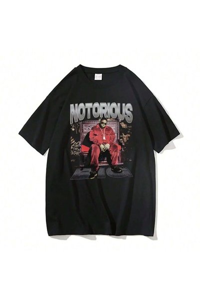 MAGORS NOTORIOUS BIG Streetwear με στάμπα Unisex Oversize Cutout 100% βαμβακε...