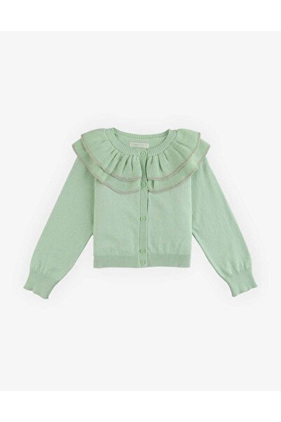 Gingersnaps بلوزة بناتية سادة بأكمام طويلة وأزرار أمامية