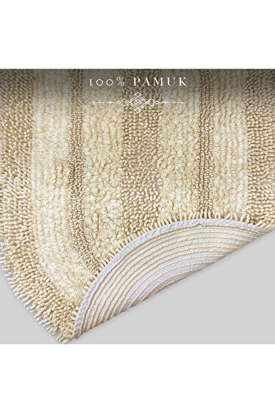 Bestekar Solvia Vizon Oval %100 Pamuk Yıkanabilir Yatak Odası Salon Koridor H...