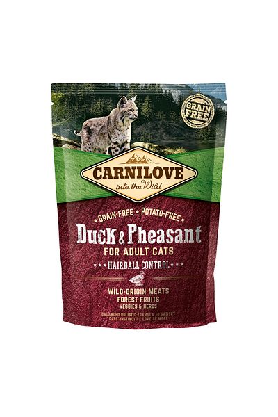 Carnilove Duck & Pheasant for Adult Cats – Hairball Control 400 Gram - 10 Piece in Box