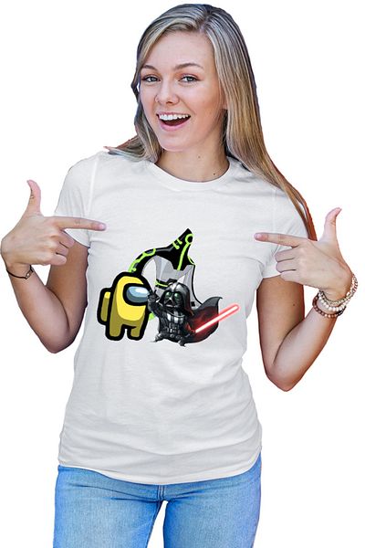 OEM Tricou dama Ben 10 Among Us Crew Member Darth Vader Immortality Chibi