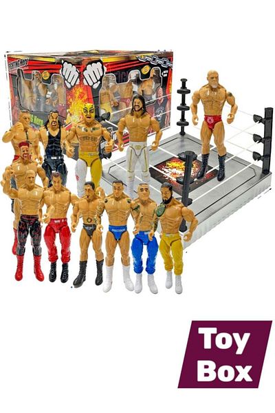 Toybox Ultimate Warrior Power Fighting Hero WWE Action Figure Toy Set With Accessories