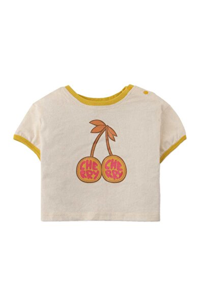 Gingersnaps Girls' Short Sleeve Baby Blouse with Front Fruit Print