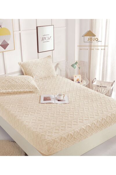 trendyhome Cocolino bed cover, Knitted, 180 x 200 cm, Cream, UNI, J14089