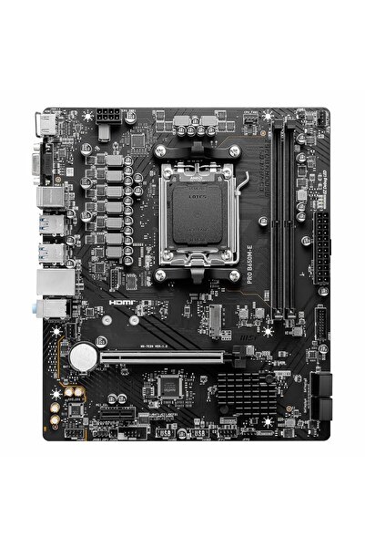 MSI Pro B650M-E DDR5 (6800MHz)OC M.2 VGA/HDMI PCIe 4.0 AM5 mATX Anakart