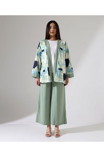 Fi'l Arz Fashion Short Kimono Suit