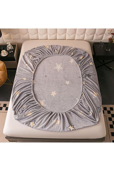 trendyhome Cocolino cover, 180 x 200 Cm, Stars, Grey, J22000