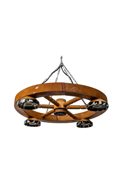 Z-Tools Candelabru din lemn cu bol, diametru 49cm / EXT 10154