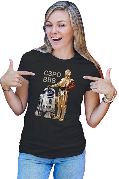 OEM Tricou dama Star Wars Robots BB8 S3PO Droid