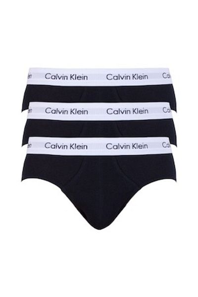 Calvin Klein , Set of men's underwear with logo waistband - 3 pairs, Black, L