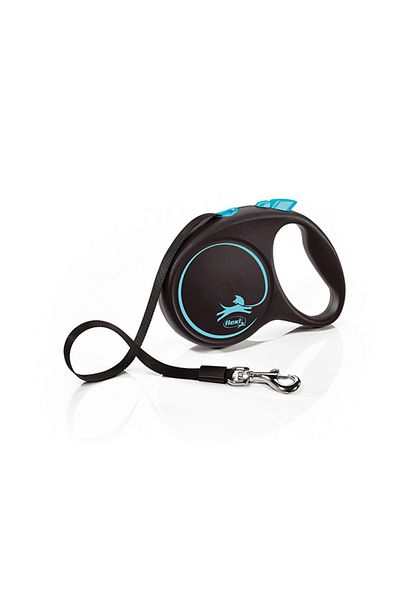 Flexi Black Design Stripe Automatic Dog Walking Collar Blue Medium 5 Mt