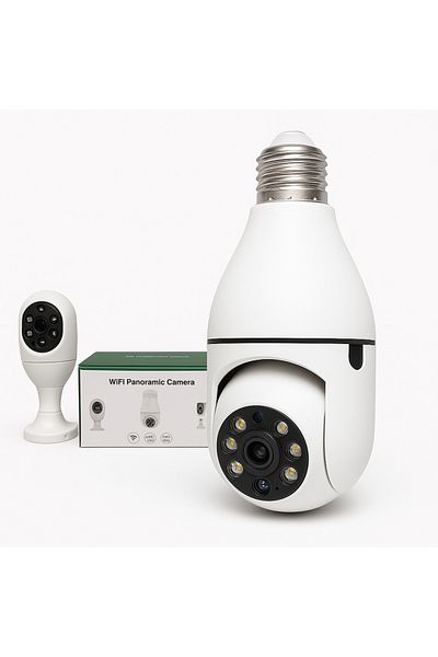 Blasko Camera de Supraveghere WI-FI HD Tip Bec cu Senzor de Miscare si Aplicatie Telefon, Suporta Card de M
