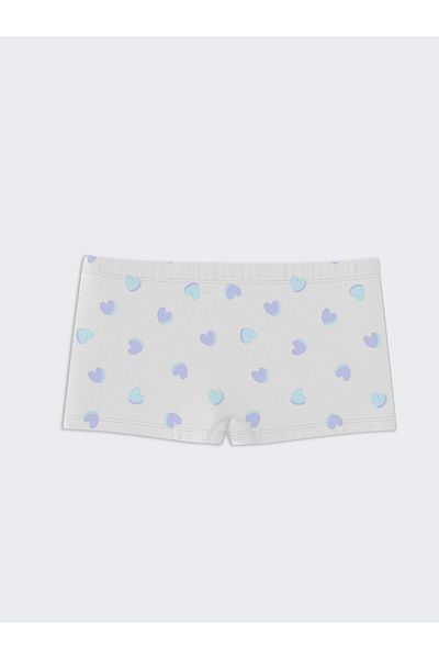 LC Waikiki Lcw Kids White Printed Girls' Boxers 3Pcs