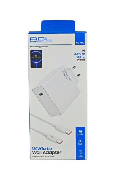 ACL AC-108 120Watt Turbo 1xUSB-C , 1 metre Kablo Duvar Şarj Aleti