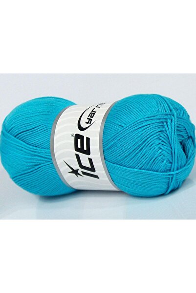 Ice yarns 4x100 جرام. AMIGURUMI PURE COTTON قطن فيروزي للأطفال، خيوط صيفية، ق...