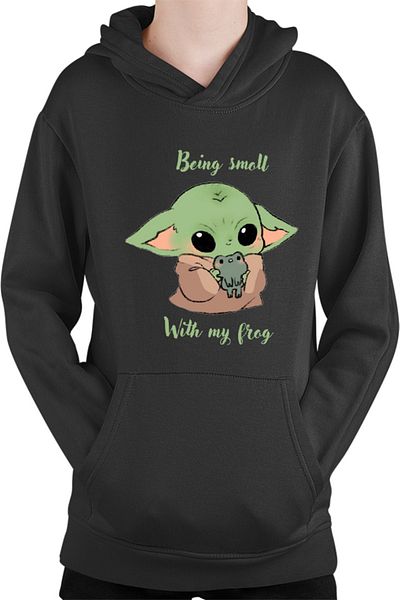 OEM Baby Yoda Frog Eat Kawaii Kids Hoodie