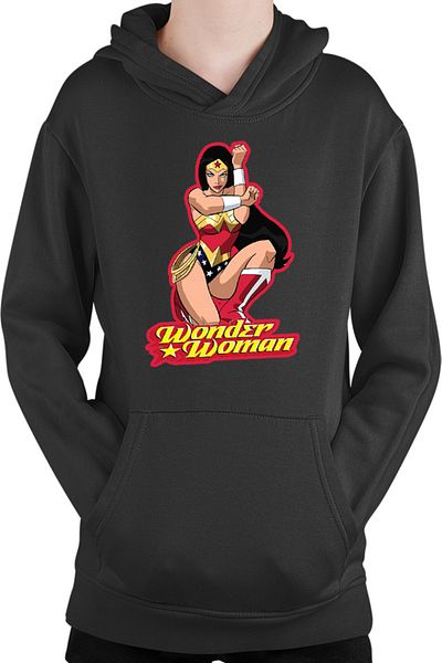 OEM Kids Hoodie Wonder Woman Red Lady Cartoon English Power Star