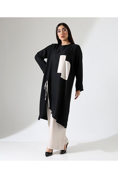Fi'l Arz Fashion Front Gathered Sofia Linen Tunic Set