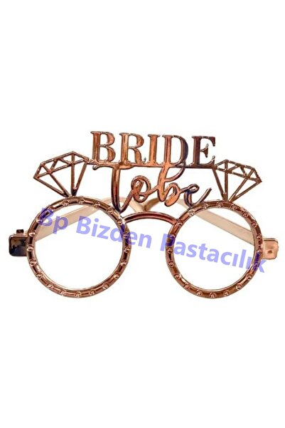 Bp Bizden Pastacılık Mica Glasses Bride to Be Rosegold