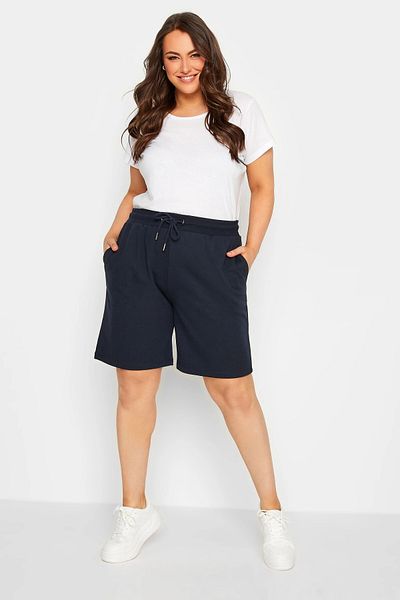 Stil Diva Pantaloni scurți de jogging largi, cu buzunare de mărime mare, cu talie adunată 144833