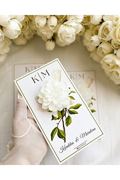 imzatasarım Kartlı Lotus Mum Söz, Nişan, Nikah, Kına Hediyelik 10 Adet